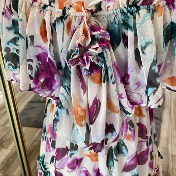 MISA LOS ÁNGELES Mila Ruffled Pink Maxi Dress size small - Picture 7 of 11